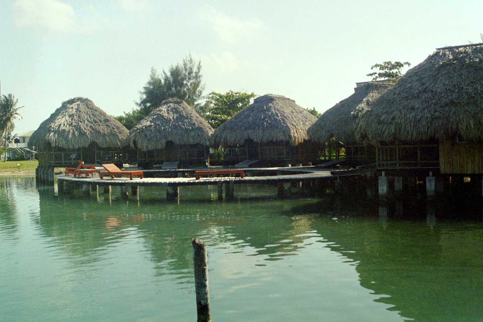 Overwater cabanas at St. George's Lodge